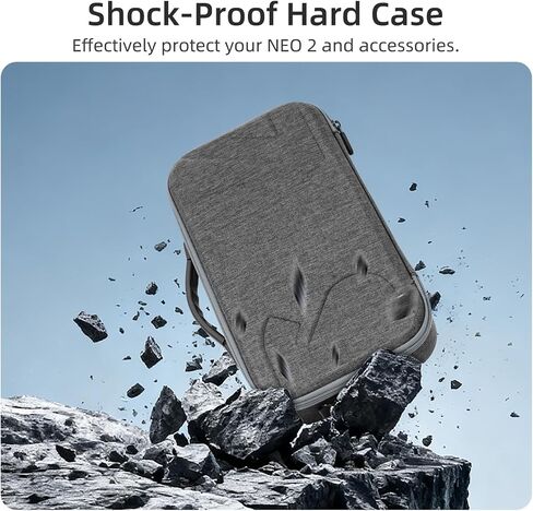 Carrying Case for DJI Neo 2 Fly More Combo Accessories | Portable Storage Bag for DJI Neo 2 Digital Transceiver / RC 2 Controller / 6 batteries / Battery Charger Hub in Kuwait