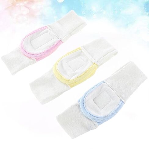 BESPORTBLE 3pcs Adjustable Cotton Diaper Fixing Tape Elastic Safety Belt for Boys and Soft Comfortable Reusable Strips in Blue Yellow Pink in Kuwait
