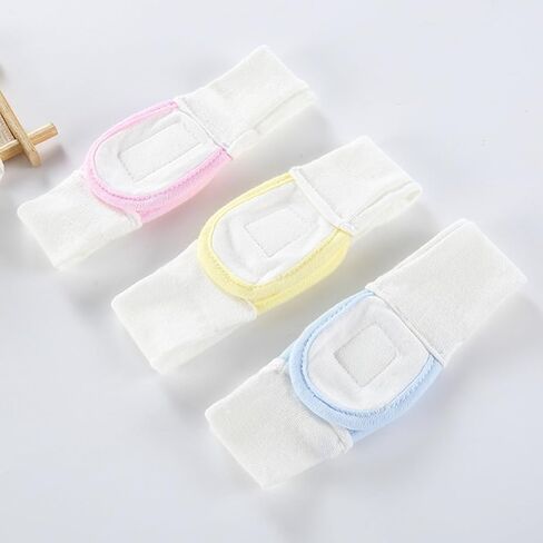 BESPORTBLE 3pcs Adjustable Cotton Diaper Fixing Tape Elastic Safety Belt for Boys and Soft Comfortable Reusable Strips in Blue Yellow Pink in Kuwait