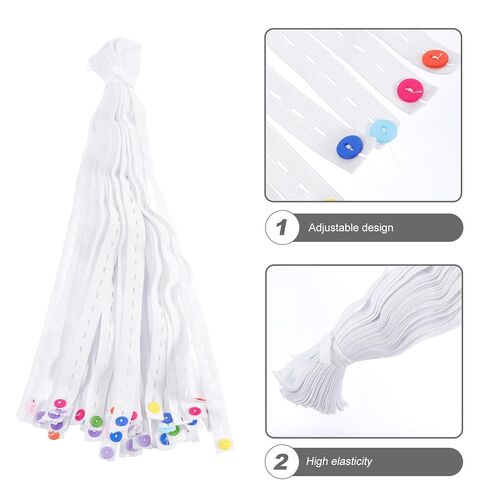 50pcs Adjustable Diaper Fasteners Cloth Diaper Belt Buckles for Newborns and Comfortable Prevents Leaks Suitable for Various Waist in Kuwait