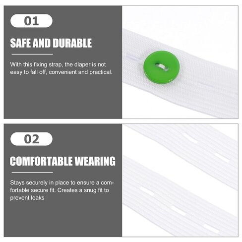 50pcs Adjustable Diaper Fasteners Cloth Diaper Belt Buckles for Newborns and Comfortable Prevents Leaks Suitable for Various Waist in Kuwait