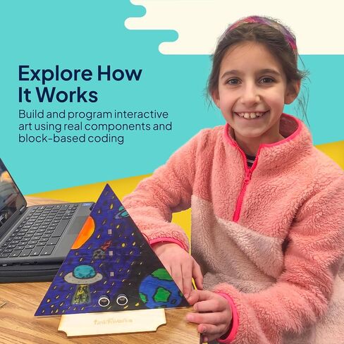 Art Electric: Build Interactive Art that Lights, Moves & Plays Music | STEAM/STEM Interactive Art Kit for Teens 12+ | Programmable LEDs, Motors, Sound & Coding | Educational Gift in Kuwait