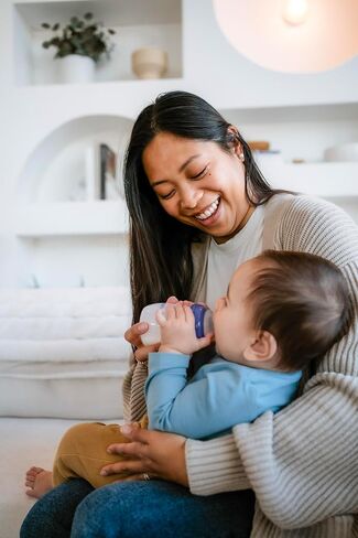 Stage 2 Flow Baby Bottle Variety Pack for Breast-to-Bottle Transition Anti-Colic Bottles Featuring Shimi, MAM & Lansinoh Try It Discovery Box 36+ Months, BPA-Free, Silicone in Kuwait