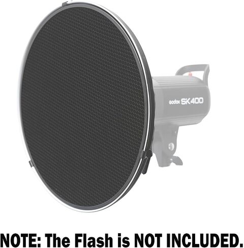 Godox 21.6inch/55cm White Beauty Dish Bowens Mount Reflector w/Honeycomb and White Diffuser, Light Modifier for Studio Strobe Flash Monolight for Godox SK400II-V, AD600Pro II, AD600BM II, MS300V in Kuwait