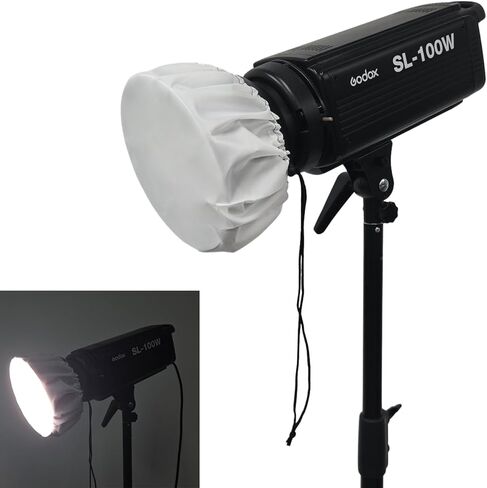 Fotoconic Adjustable Diffuser Sock with Secure Cord Lock, Soft White for 7-12" Standard Reflectors, Deep Focus & Sparkler Reflectors [2-Pack] in Kuwait