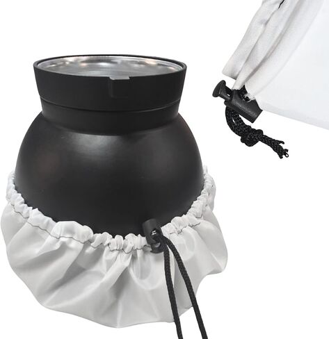 Fotoconic Adjustable Diffuser Sock with Secure Cord Lock, Soft White for 7-12" Standard Reflectors, Deep Focus & Sparkler Reflectors [2-Pack] in Kuwait