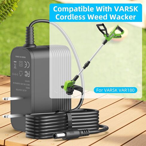 21V Charger for VARSK 12 Inch VAR180 Cordless Weed Wacker | Cordless Weed Wacker 20V Battery Power Cord Replacement in Kuwait