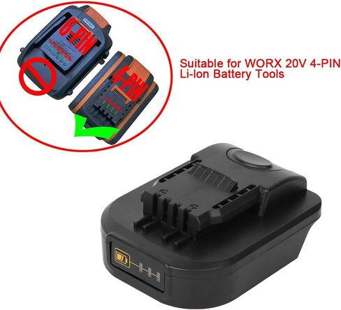 Power Tool Battery Adapter Converter Compatible 18V to 20V 4 Pin Tools, Secure Battery Conversion Adapter for Drills Saws 3D Printed Black 2 Pack in Kuwait