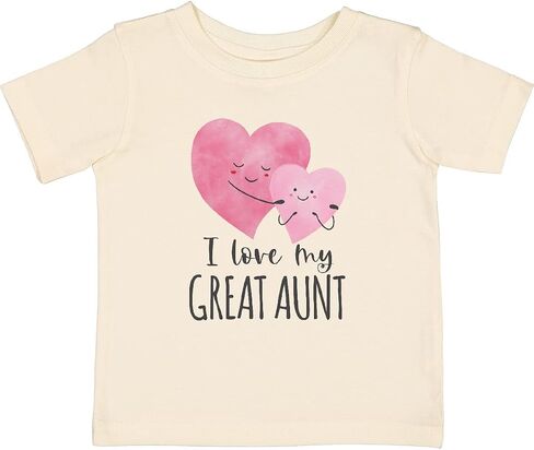 inktastic I Love My Great Aunt 2 Hugging Hearts Baby T-Shirt in Kuwait