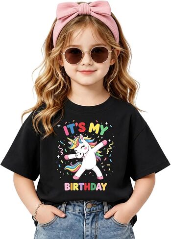 Birthday Girl Shirt 2nd 3rd 4th 5th 6th 7th 8th Girls Birthday Tshirts Toddler Girl Birthday Party Gifts Tops in Kuwait