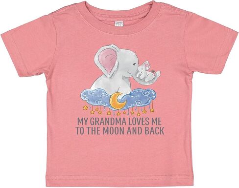 inktastic My Grandma Loves Me to the Moon and Back Elephants in Baby T-Shirt in Kuwait