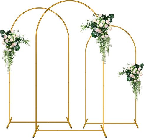 3 Pack Arch Backdrop Stand (7.2FT/6.6FT/6FT), Balloon Arch Stand | Metal Background Arch Stand, Backdrop Arch Frame, Wedding Arch for Backdrop in Kuwait