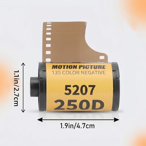 35mm Professional Color Print Film, 8 Sheets ECN-2 for 135 Cameras | HD Fine Grain, Wide Exposure Range, High Saturation Contrast Retro Tone, for Portrait & Motion Shooting in Kuwait