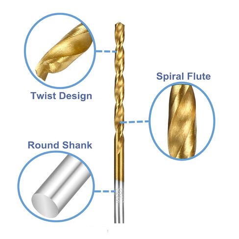 20PCS, 19/64", Titanium Coated Twist Drill Bits in Kuwait