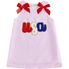 Rtnnsbbfcm Toddler Baby Girl Thanksgiving Outfit Bow Turkey A-Line Dress | Girls Thanksgiving Outfit Turkey Striped Sleeveless Tank Dress Toddler Little Girl Dresses Thanksgiving Baby Clothes in Kuwait