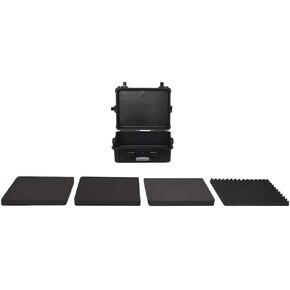 Protective Equipment Case 16x13x6.9 Inches Black | Polypropylene and ABS, Temperature Proof, Pressure Valve, Watertight O-Ring, 3 Foam Inserts in Saudi Arabia