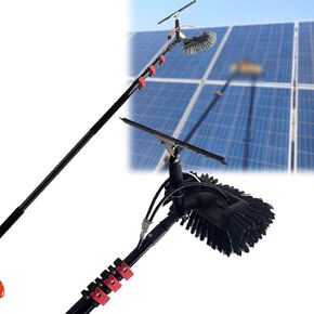 Solar Panel Cleaning Brush, 12m Lightweight Window Cleaner, 18FT Extendable Tool for Efficient Solar Panel Maintenance and Window Cleaning in Kuwait