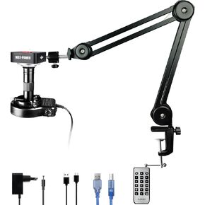 Digital Microscope 60MP 4K HDMI USB Industrial Video Microscope, 150X Zoom C-Mount Lens, Soldering Microscope for Electronics Repair PCB Inspection Coin Jewelry Observation in Kuwait
