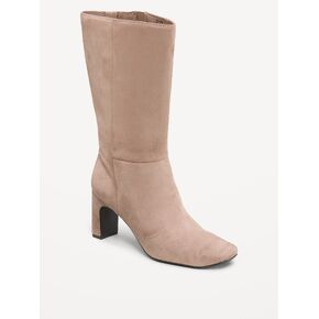 Old Navy Mid-Calf Square-Toe Boot for Women - Chocolate Malted in Kuwait