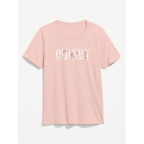 تي شيرت Old Navy EveryWear برقبة دائرية وشعار الماركة - وردي فاتح in Kuwait