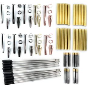 Slimline Pen Kit for Wood Turning || 10 Pack with Multiple Finishes || 7mm Twist Pen Kit in Kuwait