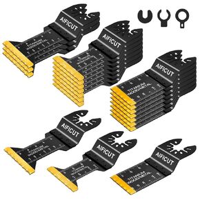 AIFICUT 55 PCS Oscillating Saw Blades Quick Release Universal oscillating Tool Blades Wood Plastics and Metal Multitool Blade Kits for Wood fit Dewalt Rockwell Milwaukee Makita Ryobi in Saudi Arabia