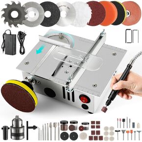 Mini table Saw,mini Table Saws for Crafts, Mini Multi Functional Table Saw, Dual-motor control for cutting, grinding,engraving and drilling.Speed & Angle Adjustable,for Wood/PCB/Acrylic/Plastic in Kuwait