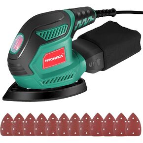 60PCS Triangular Sander Sandpaper, HYCHIKA Detail Sander Sandpaper Assorted 60/80/100/120/180/240 Grits with 6 Holes for Wood Sanding, Fit 3.92inch Qscillating Multi Tool Sander Machine in Kuwait