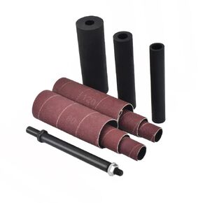 Spindle Sander Adaptor 4-1/2" x 1/2" with Rubber Sanding Drum Kit OD 3/4", 1", 1-1/2" and Sandpaper Sleeves Grit# 80,120 - S/10 in Saudi Arabia
