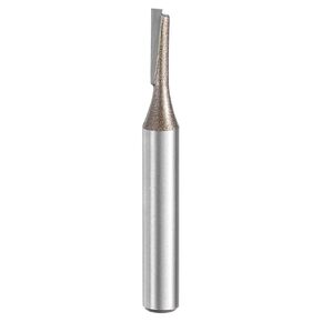 HARFINGTON لقمة توجيه مستقيمة 1/4 بوصة عرقوب 1/8 بوصة قطر القطع، 2 مزمار 0.51 بوصة طول القطع YG6 قاطع كربيد مع طلاء مقاوم للحرارة PTFE، لقمة تشذيب النجارة in Kuwait