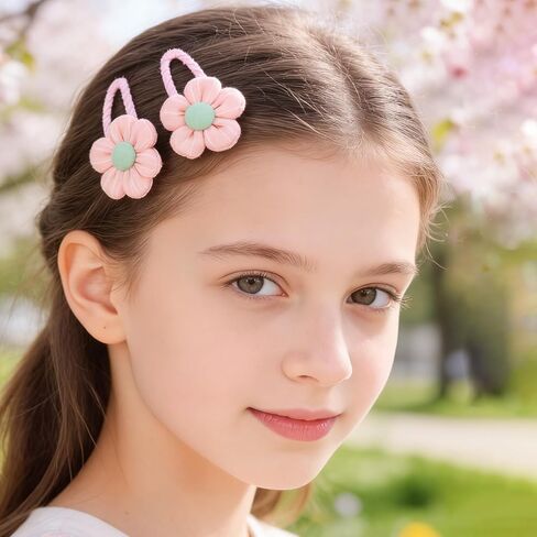 XIMA 24Pcs Cute Flower Hair Clips for Baby Girls, No Slip Toddler Hair Barrettes, Soft Fabric Hair Accessories for Infants Kids, Daily Wear & Gift in Kuwait