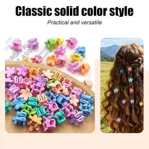 140 Pcs Mini Hair Clips, Flower Butterfly Small Daisy Hair Clips Small Claw Clips With Organizer Box Cute Hair Accessories in Kuwait