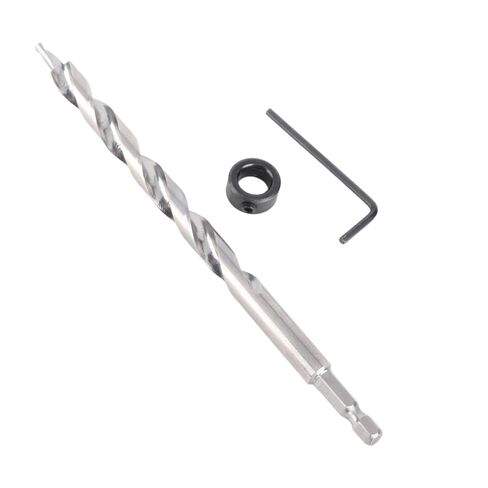 3/8" Pocket Hole Drill Bit,Replacement Twist Step Drill Bit with Adjustable Depth Stop Collar, Lip and Spur Point Design for Precise Drilling in Kuwait