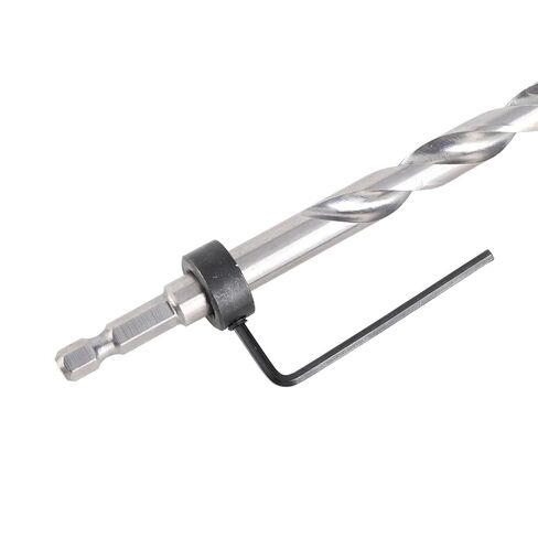 3/8" Pocket Hole Drill Bit,Replacement Twist Step Drill Bit with Adjustable Depth Stop Collar, Lip and Spur Point Design for Precise Drilling in Kuwait