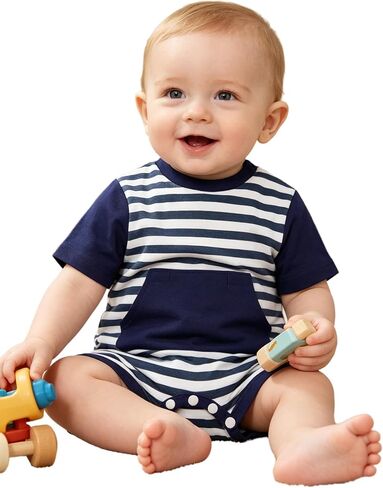 Adaptive G-Tube Baby Bodysuit, Unisex Short Sleeve Preemie Romper with Feeding Cutout for Special Needs Infants in Kuwait