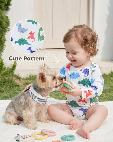 NZRVAWS Baby Boy Clothes Newborn Girl Outfits Toddler Short Long Sleeve Bodysuits 3 Pieces Romper Summer Preemie-18 Months in Kuwait