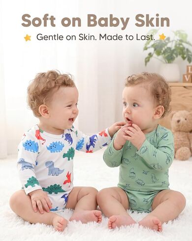 NZRVAWS Baby Boy Clothes Newborn Girl Outfits Toddler Short Long Sleeve Bodysuits 3 Pieces Romper Summer Preemie-18 Months in Kuwait