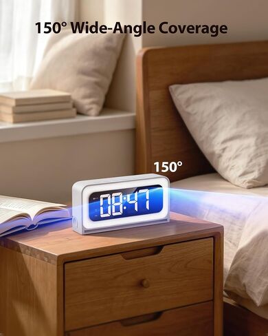 2K Clock Camera, 5G&2.4G WiFi Indoor Security Camera, Color Night Vision, Motion Detection with Alerts & Siren, 5200mAh Battery, Micro SD/Cloud Storage, Night Light in Kuwait