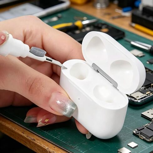 Electronic Cleaning Pen for Earbuds & Keyboards - Portable Precision Cleaning Kit for Earphone Laptop, Tablet, Phone, Computer, Camera Lens (White) in Kuwait