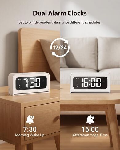 2K Clock Camera, 5G&2.4G WiFi Indoor Security Camera, Color Night Vision, Motion Detection with Alerts & Siren, 5200mAh Battery, Micro SD/Cloud Storage, Night Light in Kuwait