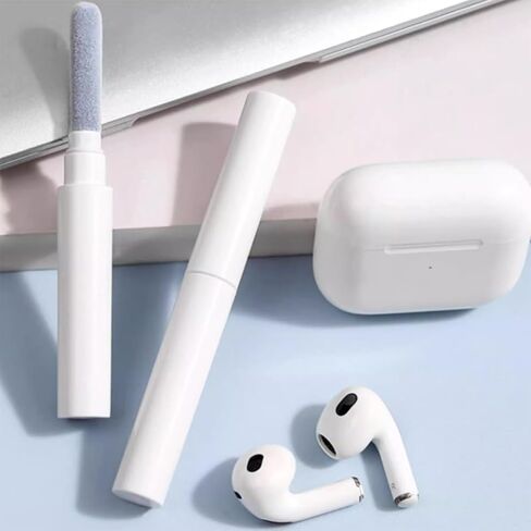 Electronic Cleaning Pen for Earbuds & Keyboards - Portable Precision Cleaning Kit for Earphone Laptop, Tablet, Phone, Computer, Camera Lens (White) in Kuwait