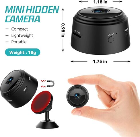 1080P Security Cameras - Indoor Camer - WiFi Wireless Cam- Home Camer for Pet/Baby - with Night Vision - -Motion Detection Surveillance Cameras in Kuwait