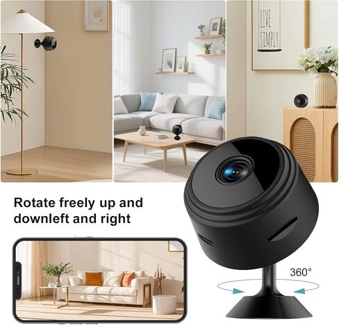 1080P Security Cameras - Indoor Camer - WiFi Wireless Cam- Home Camer for Pet/Baby - with Night Vision - -Motion Detection Surveillance Cameras in Kuwait