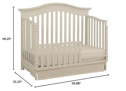 Baby Cache Montana 4 in 1 Convertible Baby Crib in Glazed White in Kuwait