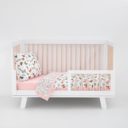 Little Unicorn Toddler Bedding 3-Piece Set | Super Soft & Breathable Muslin Fabric | for Convertible Cribs & Toddler Beds (Butterflies 2) in Kuwait