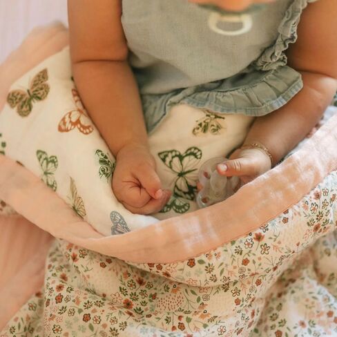 Little Unicorn Toddler Bedding 3-Piece Set | Super Soft & Breathable Muslin Fabric | for Convertible Cribs & Toddler Beds (Butterflies 2) in Kuwait