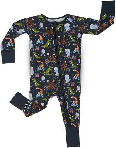 Viscose from Bamboo Baby Pajamas 2-Way Zipper & Convertible Roll-Up Mittens & Footies in Kuwait