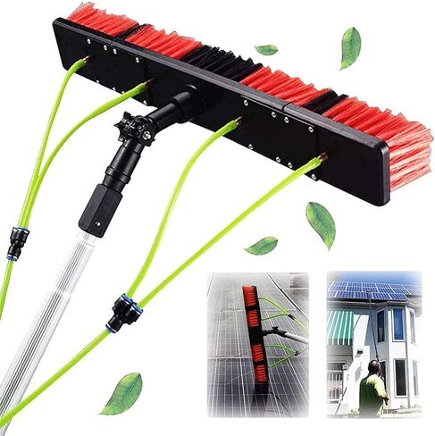12m Window Cleaning Pole, Water Fed Brush Kit for Solar Panel & Conserva Roof, 50cm Head, Extendable Cleaning Equint, Efficient & Lightweight in Kuwait