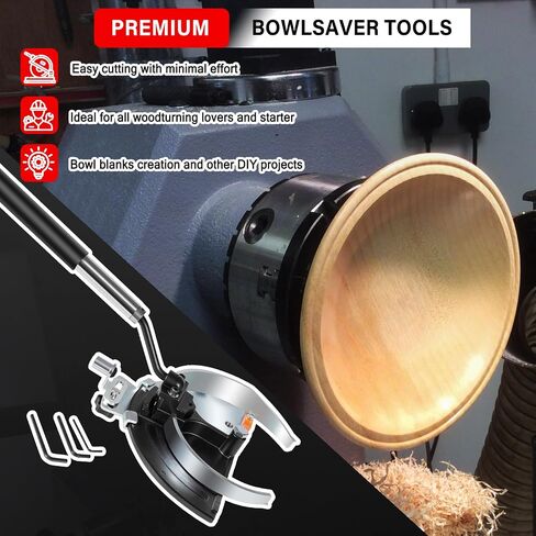 For Woodcut Bowlsaver Coring System with 2 High-Strength Blades for Coring Bowl Blanks 3" to 12" on Woodturning Lathe BSVR in Kuwait