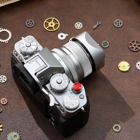 Haoge Bayonet Metal Square Lens Hood for Fujifilm XF 35mm F2 R WR & XF 23mm F2 R WR & XC 35mm F2 Lenses on X-T5 XE4 XM5 XT30III Camera Body Accessories LH-35V-S Silver,with Cap in Kuwait